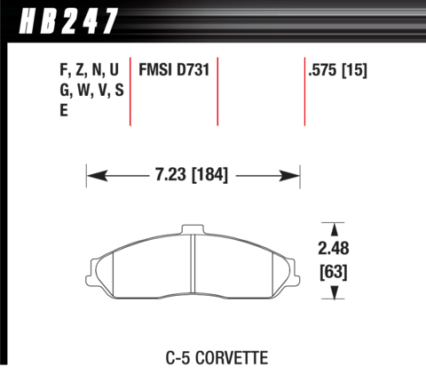 Hawk Brake Pad - HP Plus - HB247N.575