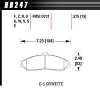 Brake Pad - DTC-30 (15 mm) - HB247W.575