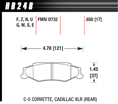 Hawk Brake Pad - HP Plus - HB248N.650