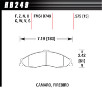 Hawk Brake Pad - HP Plus - HB249N.575