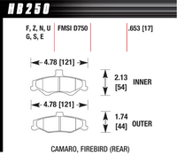 Hawk Brake Pad - HT-10 (17 mm) - HB250S.653