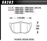 Hawk Brake Pad - Blue 9012 (14 mm) - HB262E.540