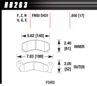 Hawk Brake Pad - HP Plus - HB263N.650