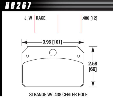 Hawk Brake Pad - DR-97 (12 mm) - HB267J.480
