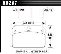 Hawk Brake Pad - DR-97 (12 mm) - HB267J.480