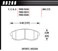 Hawk Brake Pad - HPS - HB268F.665