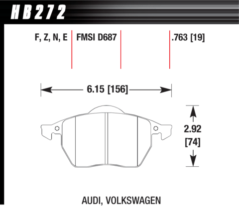 Hawk Brake Pad - HPS - HB272F.763A