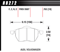 Hawk Brake Pad - HPS - HB272F.763A