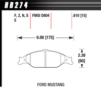 Hawk Brake Pad - HPS 5.0 - HB274B.610