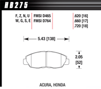 Hawk Brake Pad - DTC-70 (16 mm) - HB275U.620