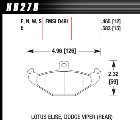Hawk Brake Pad - HPS - HB278F.583