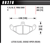Hawk Brake Pad - HPS - HB278F.465