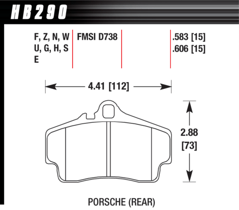 Hawk Brake Pad - Blue 9012 (15 mm) - HB290E.583