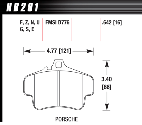 Hawk Brake Pad - DTC-60 (16 mm) - HB291G.642