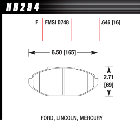 Hawk Brake Pad - HPS - HB294F.646