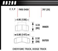 Hawk Brake Pad - LTS - HB298Y.787