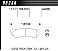 Hawk Brake Pad - HPS - HB299F.650