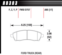 Hawk Brake Pad - LTS - HB303Y.685