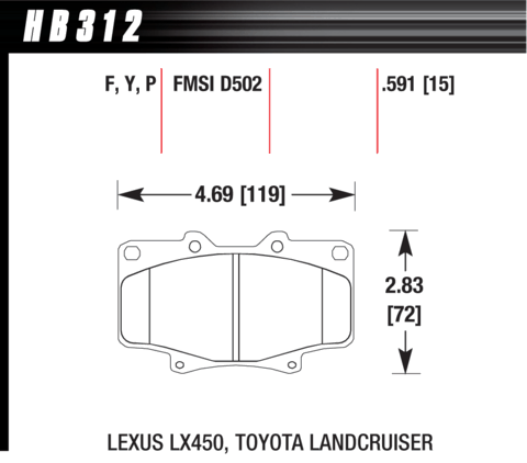 Hawk Brake Pad - HPS - HB312F.591