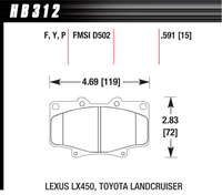 Hawk Brake Pad - HPS - HB312F.591