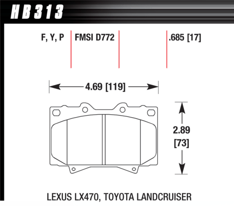 Hawk Brake Pad - Super Duty - HB313P.685