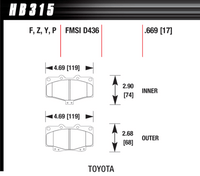 Hawk Brake Pad - LTS - HB315Y.669