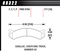 Hawk Brake Pad - LTS - HB322Y.717
