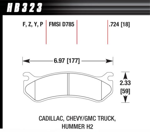 Hawk Brake Pad - LTS - HB323Y.724