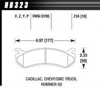 Hawk Brake Pad - LTS - HB323Y.724