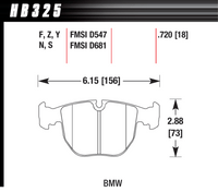 Hawk Brake Pad - HPS - HB325F.720