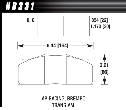 Hawk Brake Pad - DTC-70 (30 mm) - HB331U1.17