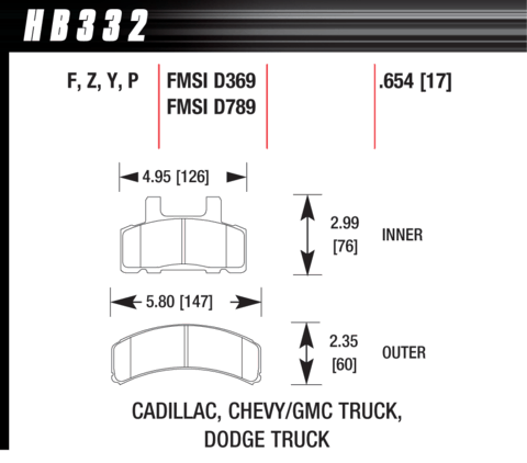 Hawk Brake Pad - Super Duty - HB332P.654