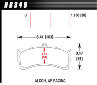Hawk Brake Pad - DTC-70 - HB349U.980