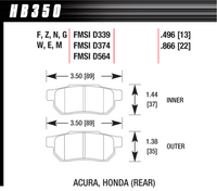 Hawk Brake Pad - ER-1 - HB350D.496
