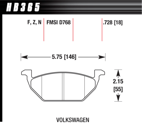 Hawk Brake Pad - HP Plus - HB365N.728