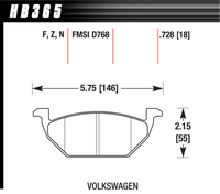 Hawk Brake Pad - HP Plus - HB365N.728