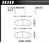 Hawk Brake Pad - ER-1 - HB366D.681