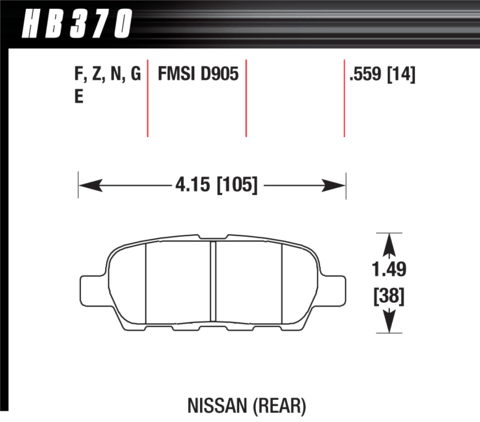 Hawk Brake Pad - HPS 5.0 - HB370B.559