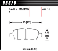 Hawk Brake Pad - DTC-60 (14 mm) - HB370G.559