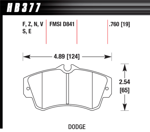 Hawk Brake Pad - HPS - HB377F.760