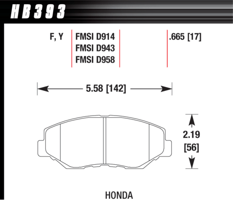 Hawk Brake Pad - HPS - HB393F.665