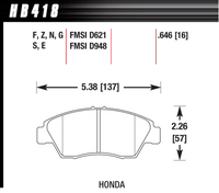 Hawk Brake Pad - HPS - HB418F.646