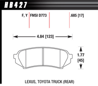 Hawk Brake Pad - LTS - HB427Y.685