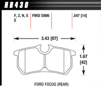 Hawk Brake Pad - HPS - HB430F.547