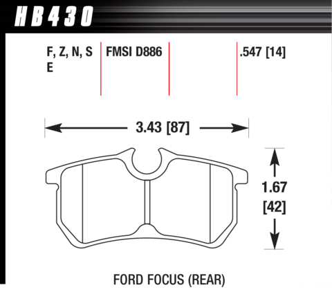 Hawk Brake Pad - HPS 5.0 - HB430B.547