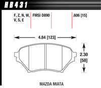 Hawk Brake Pad - HPS - HB431F.606