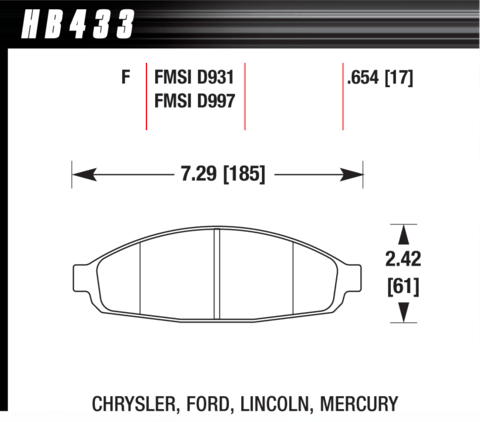 Hawk Brake Pad - HPS - HB433F.654
