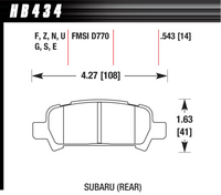 Hawk Brake Pad - Performance Ceramic - HB434Z.543
