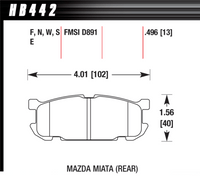 Brake Pad - DTC-30 (13 mm) - HB442W.496