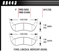 Hawk Brake Pad - HPS - HB443F.614